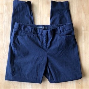 Navy Spotted Exact Stretch pants from The Limited
